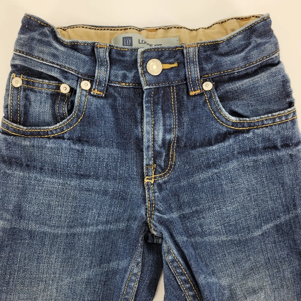 Gap Baby Toddler Jeans Size 2T Distressed Loose Fit Denim Adjustable Waist